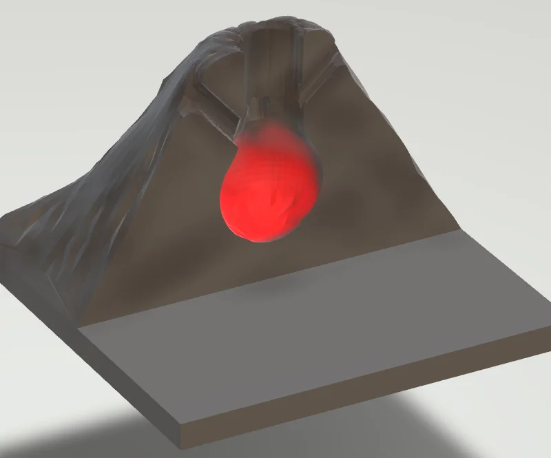 Mô hình núi lửa 3D Volcano School Project cho dự án học tập