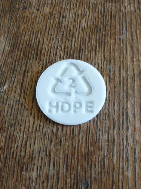 Mô hình đồng xu biểu tượng nhựa tái chế HDPE #2 - Image 1