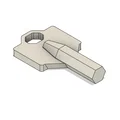 Chìa lục giác 1/4" cho cửa access panel - Thumbnail 2