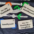 ClickTags - nametag nam châm với cánh wing gắn rời - bảng tên queer & kinky - Thumbnail 2