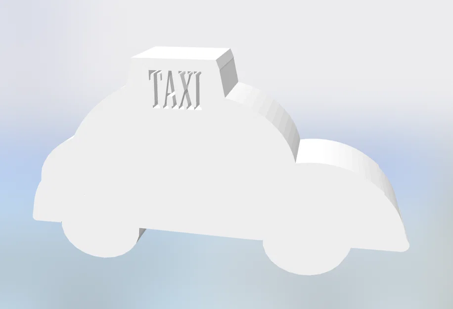 Mô hình xe Taxi đồ chơi 3D - Thiết kế đơn giản, in ấn dễ dàng - Image 1
