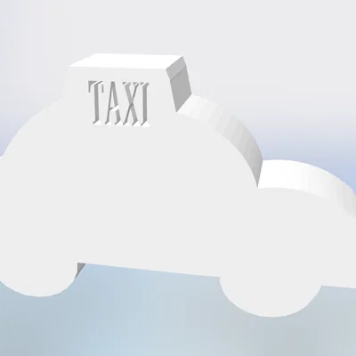 Mô hình xe Taxi đồ chơi 3D - Thiết kế đơn giản, in ấn dễ dàng