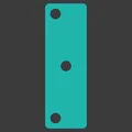 Miếng chêm bản lề cửa (30x60mm, 3 lỗ vít) - Thumbnail 1