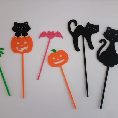 Que khuấy Halloween dễ thương (Cute Halloween Stirrers)