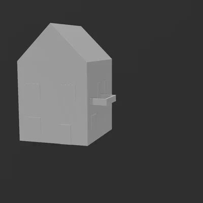 Mô hình nhà phố có ban công tối giản dùng in 3D