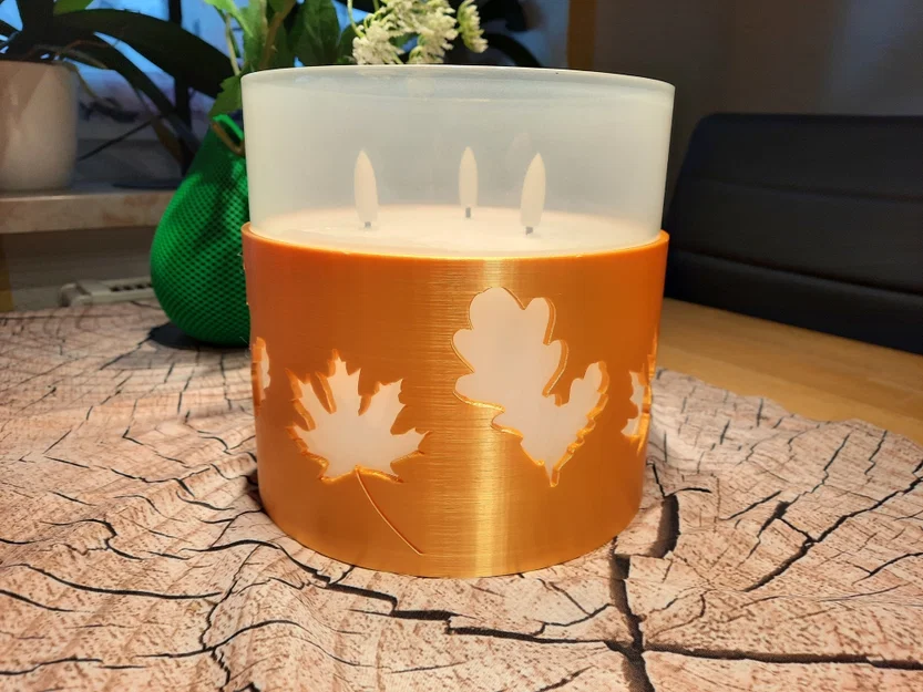 Lampenring Herbstdeko – Vòng trang trí mùa thu cho đèn LED - Image 1