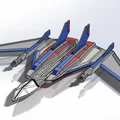 Mô hình 3D máy bay chiến đấu Angled Fighter 1 độc đáo - Thumbnail 1