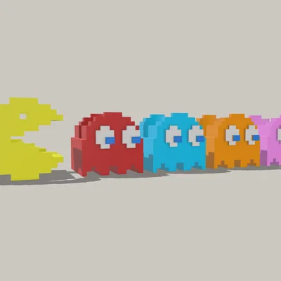 Mô hình chậu cây để bàn phong cách Pac-Man cực dễ thương