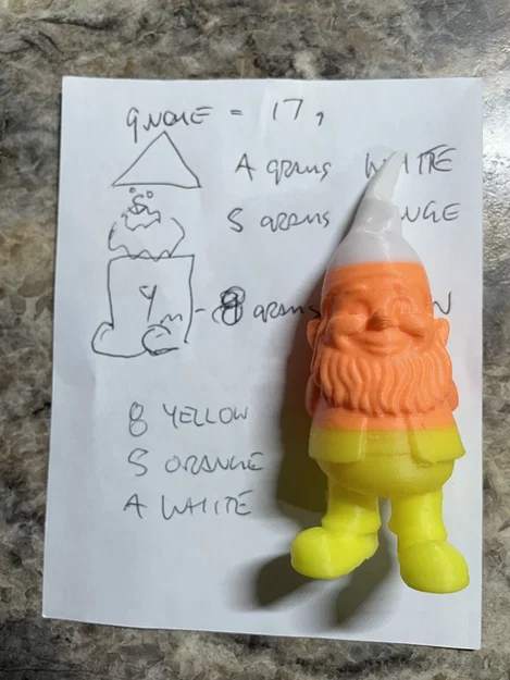 Gnome Hư Kẹo Candy Corn 3 Màu 1 Extruder cho Halloween - Image 2