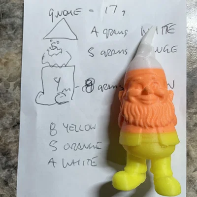 Gnome Hư Kẹo Candy Corn 3 Màu 1 Extruder cho Halloween