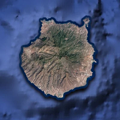 Mô hình địa hình 3D đảo Gran Canaria độc đáo