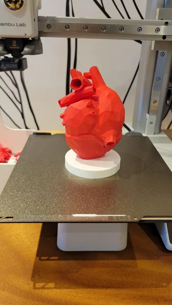 Đế trưng bày cho mô hình trái tim Low Poly - Phụ kiện in 3D đẹp mắt - Image 1