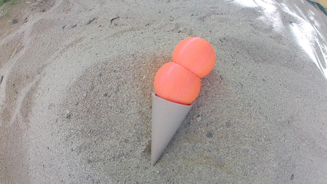 Mô hình kem ốc quế hai màu độc đáo (Duel Color Ice Cream Cone) - Image 2