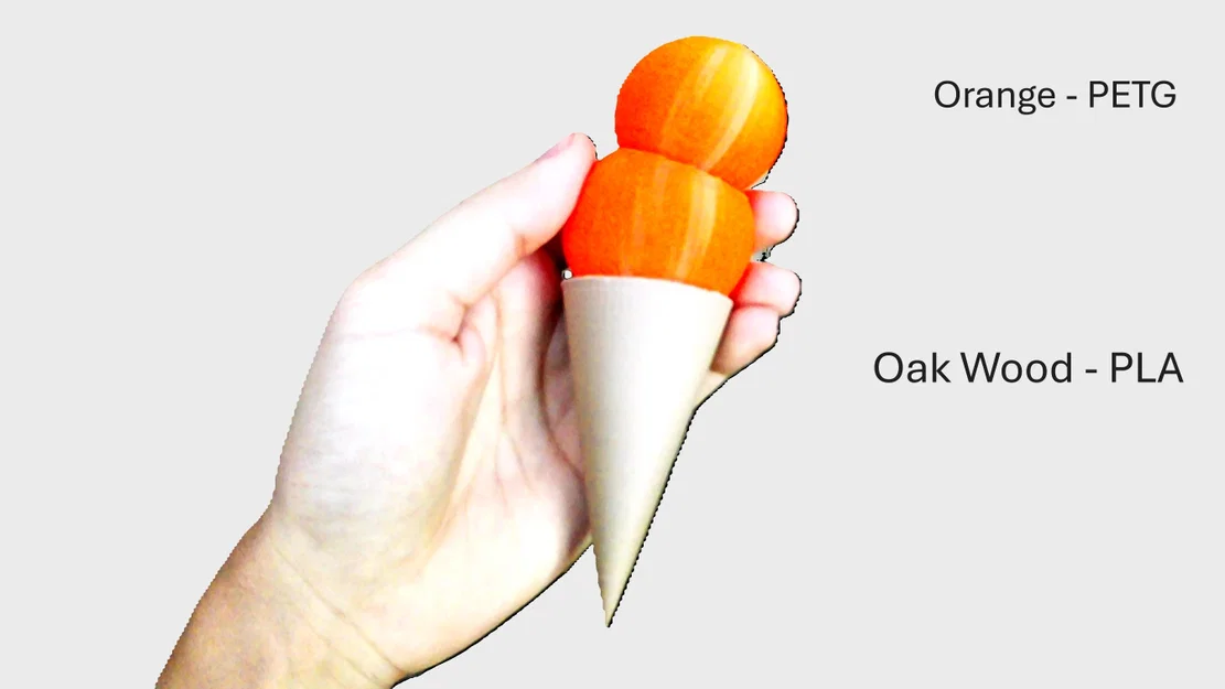 Mô hình kem ốc quế hai màu độc đáo (Duel Color Ice Cream Cone) - Image 3