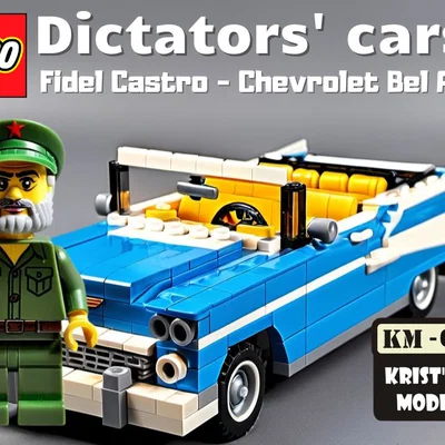 In 3D mô hình xe Chevrolet Bel Air phong cách LEGO - Fidel Castro