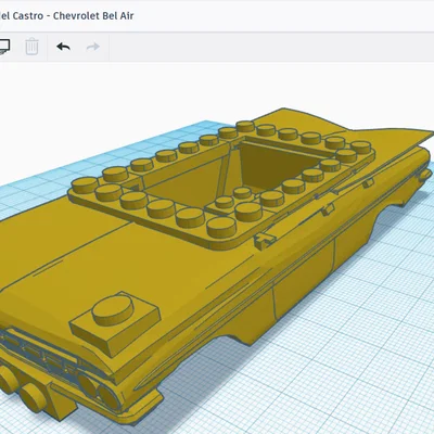 In 3D mô hình xe Chevrolet Bel Air phong cách LEGO - Fidel Castro