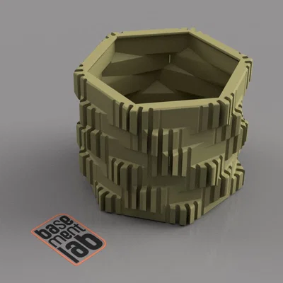 Chậu cây lục giác phong cách Ý - Thiết kế in 3D trang trí độc đáo