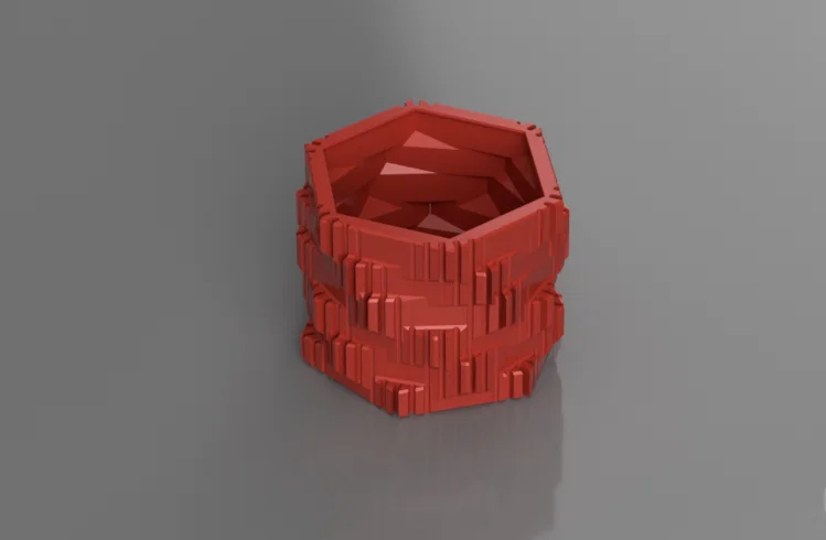 Chậu cây lục giác phong cách Ý - Thiết kế in 3D trang trí độc đáo - Image 2