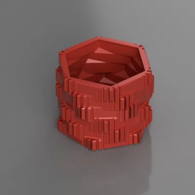 Chậu cây lục giác phong cách Ý - Thiết kế in 3D trang trí độc đáo
