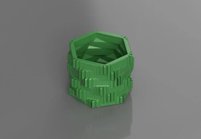 Chậu cây lục giác phong cách Ý - Thiết kế in 3D trang trí độc đáo - Image 3