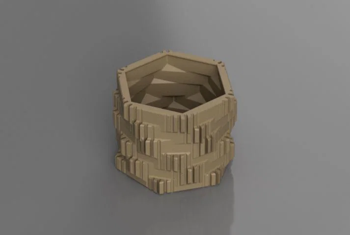 Chậu cây lục giác phong cách Ý - Thiết kế in 3D trang trí độc đáo - Image 4