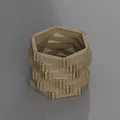 Chậu cây lục giác phong cách Ý - Thiết kế in 3D trang trí độc đáo - Thumbnail 4