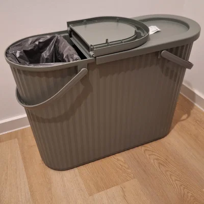 IKEA DAMMÄNG - ngăn chia thùng rác và kẹp giữ túi