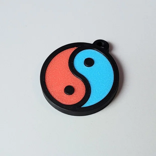 Mặt dây chuyền Âm Dương (YingYang necklace) in 3D siêu nét - Image 1