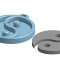 Mặt dây chuyền Âm Dương (YingYang necklace) in 3D siêu nét - Thumbnail 2