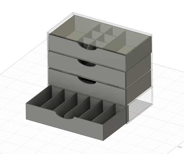 Tủ ngăn kéo mini đa năng Organizzatore GT313 - In 3D phụ kiện gọn gàng - Image 1