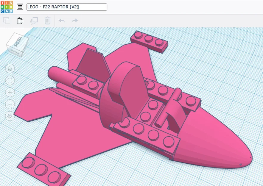 Mô hình in 3D máy bay chiến đấu F-22 Raptor tương thích LEGO - Image 2