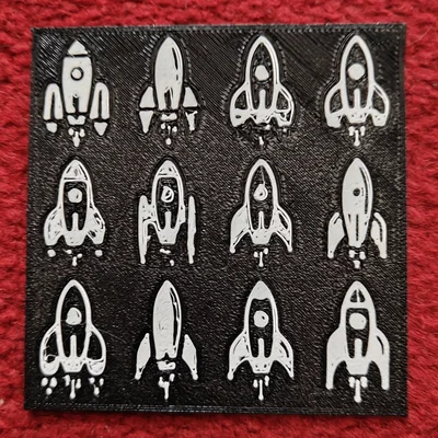 Đế lót ly Tên lửa Không gian Nhỏ (Small Space Rocket Coaster)