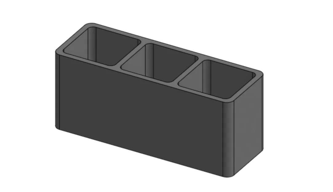 Khay cắm bút 3 ngăn để bàn - File in 3D tối giản - Image 1