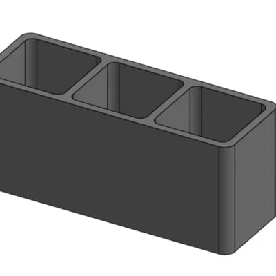 Khay cắm bút 3 ngăn để bàn - File in 3D tối giản