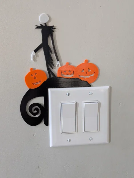 Jack Skellington trang trí công tắc điện - Mô hình 3D Halloween - Image 1