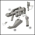 1/144 GR-W01 120mm Graze Rifle (Súng trường Graze 120mm) - Thumbnail 5