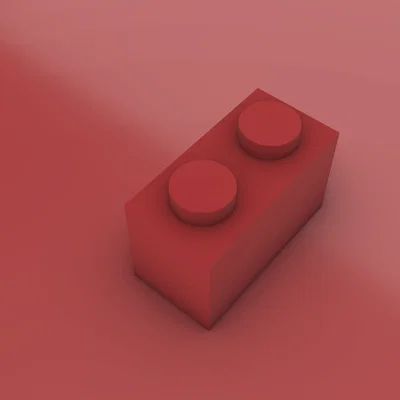 Mô hình gạch lắp ráp LEGO Brick 1x2 (File in 3D tiêu chuẩn)