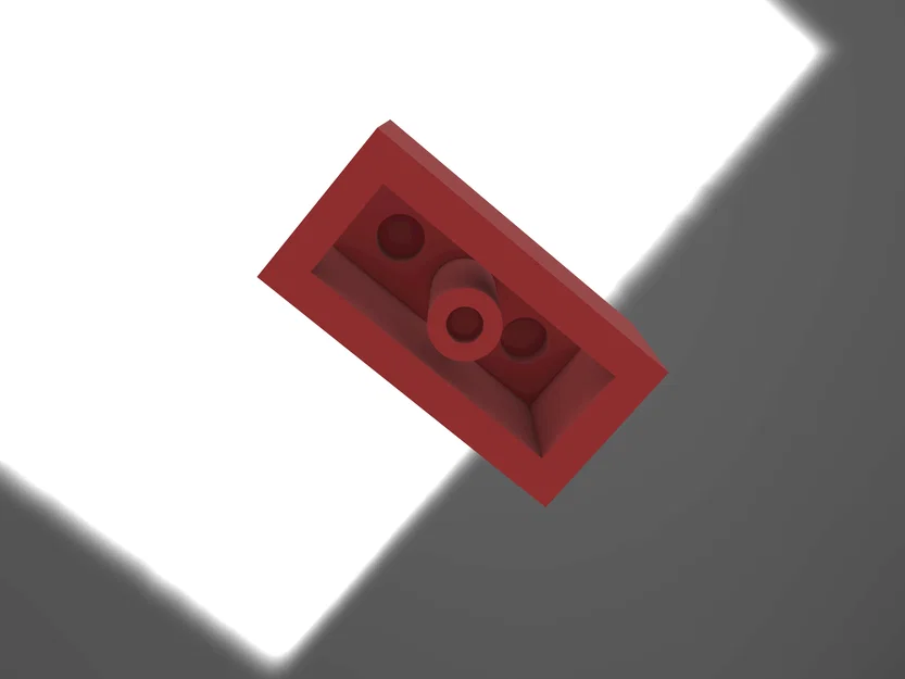 Mô hình gạch lắp ráp LEGO Brick 1x2 (File in 3D tiêu chuẩn) - Image 3