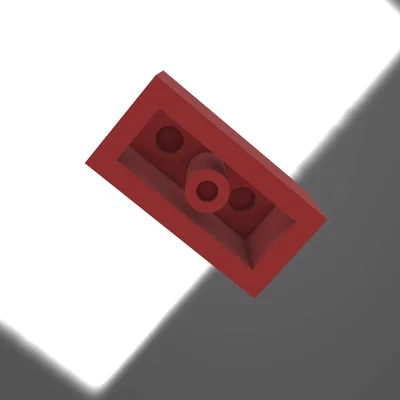 Mô hình gạch lắp ráp LEGO Brick 1x2 (File in 3D tiêu chuẩn)