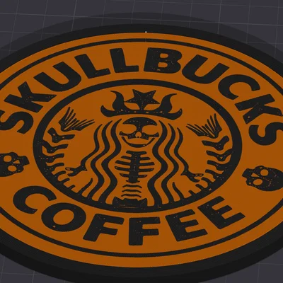 Miếng lót ly Skullbucks phong cách Halloween in 3D cực chất