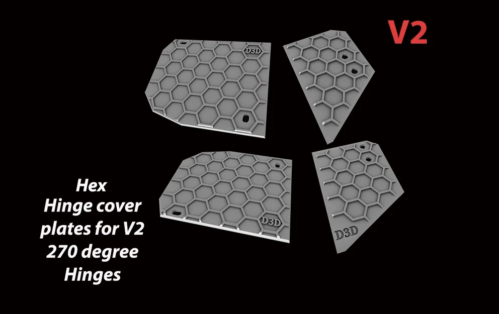 Tấm HEX Hinge Cover (Version 2) cho bộ bản lề 270 độ - Image 1