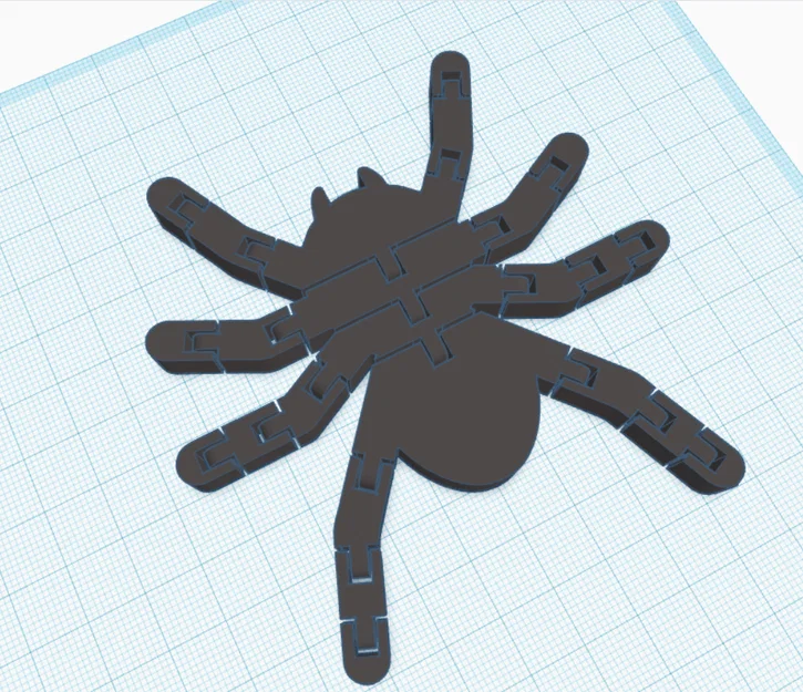 Mô hình Flexi Spider in 3D - Đồ trang trí Halloween khớp nối linh hoạt - Image 2