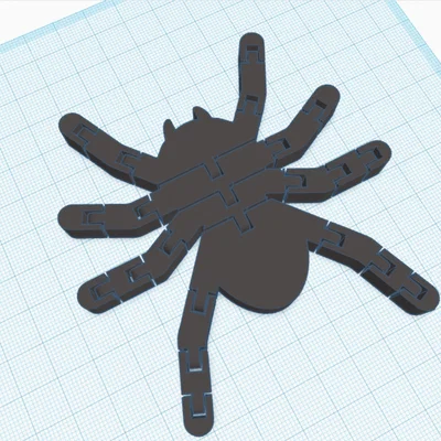 Mô hình Flexi Spider in 3D - Đồ trang trí Halloween khớp nối linh hoạt