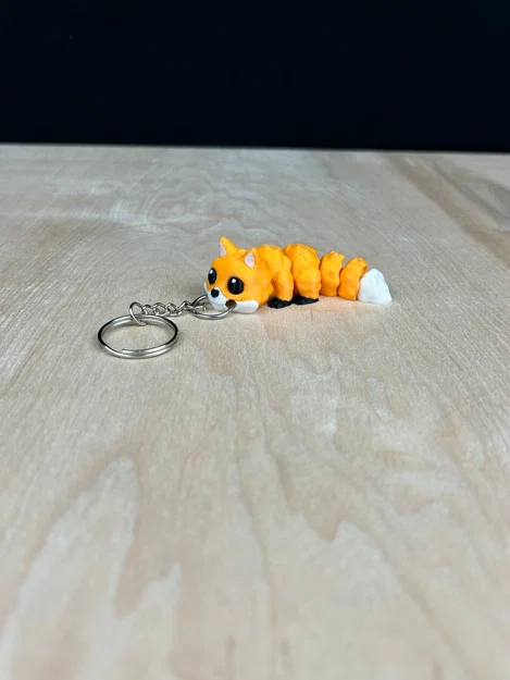 Móc khóa chú cáo Fox V2 linh hoạt - Mô hình in 3D siêu đáng yêu - Image 1