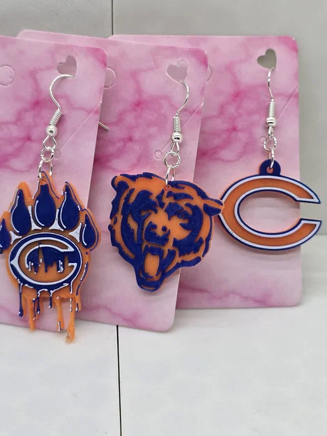 Bông tai Chicago Bears - Image 1