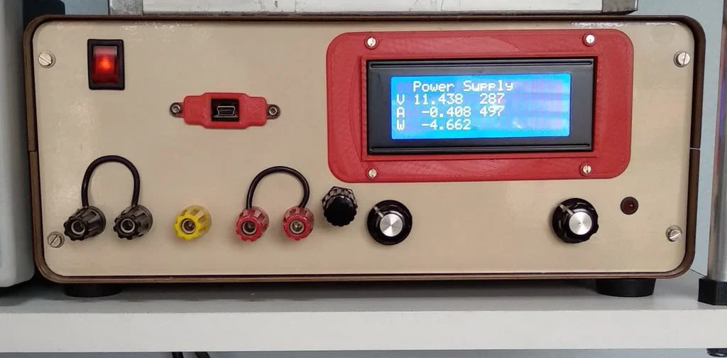 Khung lắp LCD 20x4 cho panel meter của bộ nguồn - Image 1