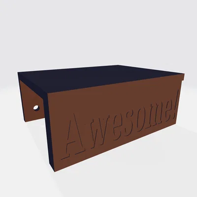 Mô hình kệ 3D Awesome Shelf độc đáo cho góc làm việc