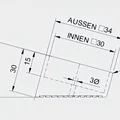Nắp bịt ống vuông 30 x 30 mm (cap for square tubes) - Thumbnail 2