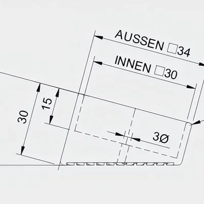 Nắp bịt ống vuông 30 x 30 mm (cap for square tubes)