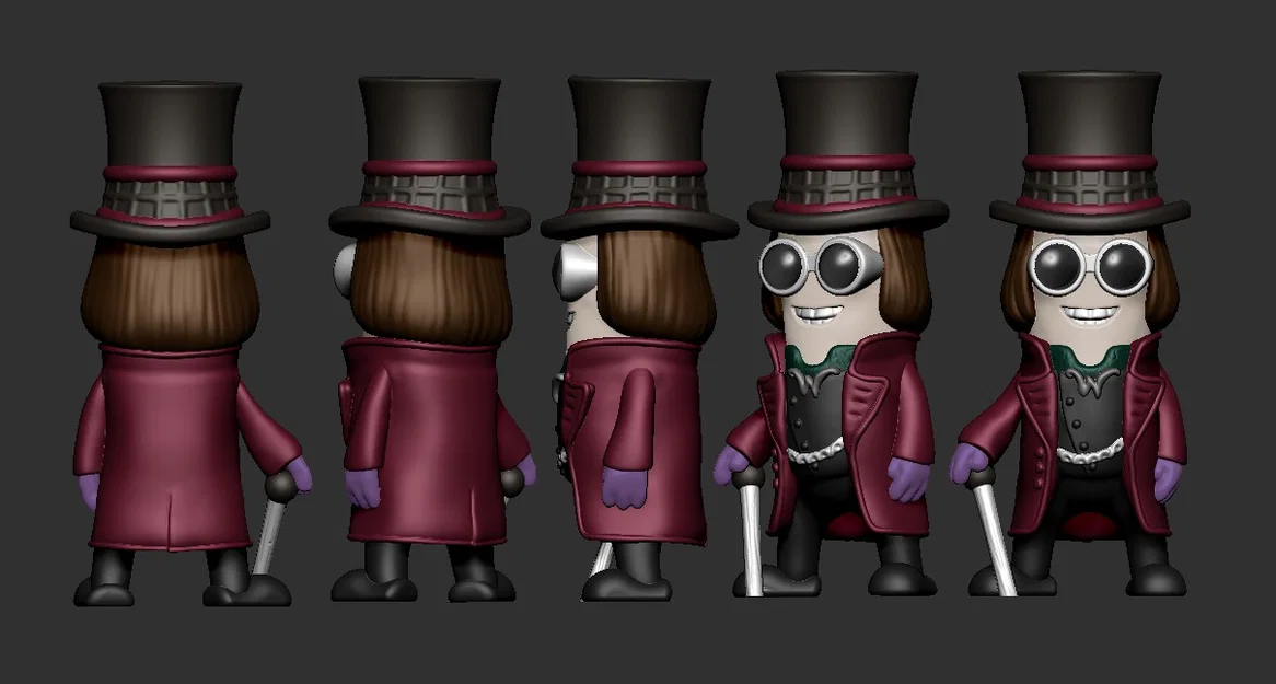 Mô hình Mini Wonka (Willy Wonka) chibi in 3D cực đáng yêu - Image 5